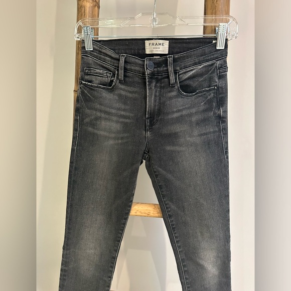 FRAME black/dark grey washed out skinny ankle jeans size 25 in perfect condition - Picture 3 of 5